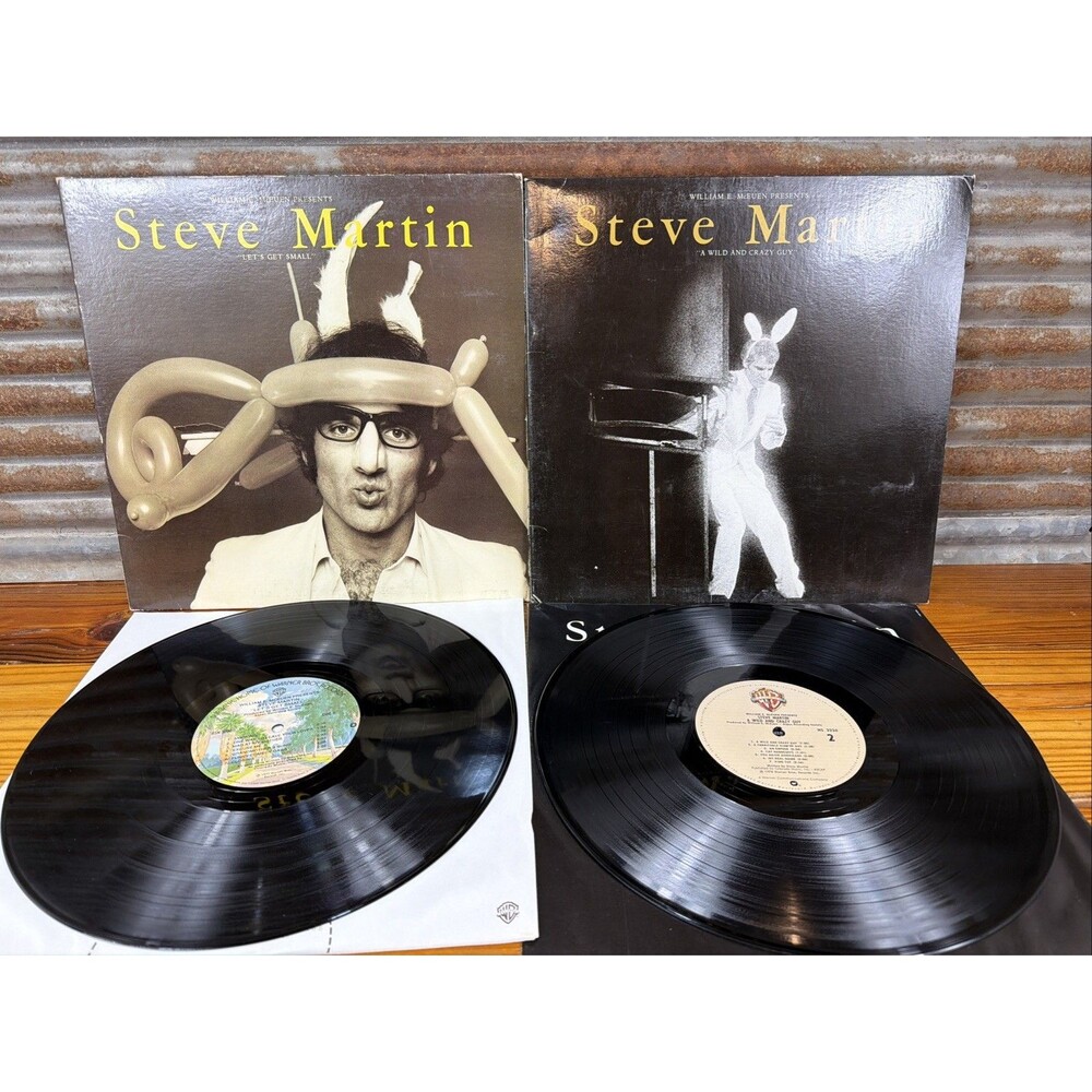 Steve Martin LP Lot Let's Get Small & Wild and Crazy Guy VG Tested